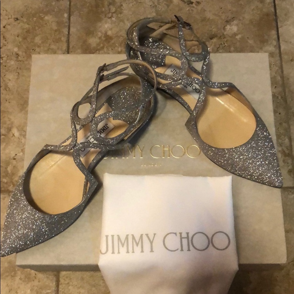 Jimmy Choo Glitter Flat